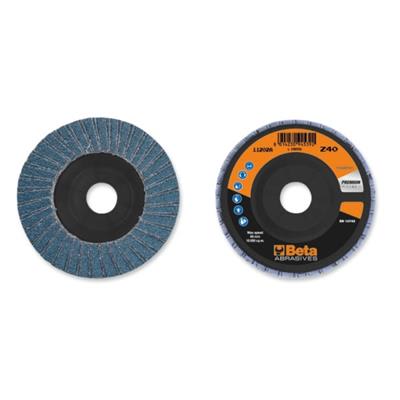 BM SPA - BMM112020004 Dischi lamellari con tela abrasiva allo zirconio, supporto in plastica e lamella doppia