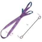 BM SPA - BMM081500005 Braca per sollevamento 1t viola nastro piatto a due strati, asole rinforzate, poliestere alta tenacitĂ  (PES)