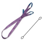 BM SPA - BMM081500010 Braca per sollevamento 1t viola nastro piatto a due strati, asole rinforzate, poliestere alta tenacitĂ  (PES)