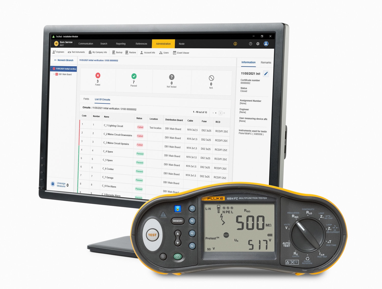 FLUKE ITALIA SRL - FLK5311877 1664FC ITDK TESTER MULTIF E LICENZA AVAN