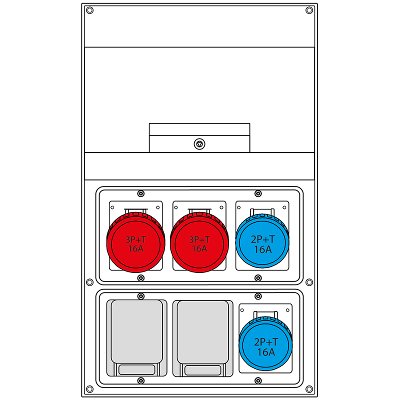 SCAME PARRE SPA - SCA670.6566-111 DOMINO-2BLU+2ROSSE+2DOMOPLUS(P40)