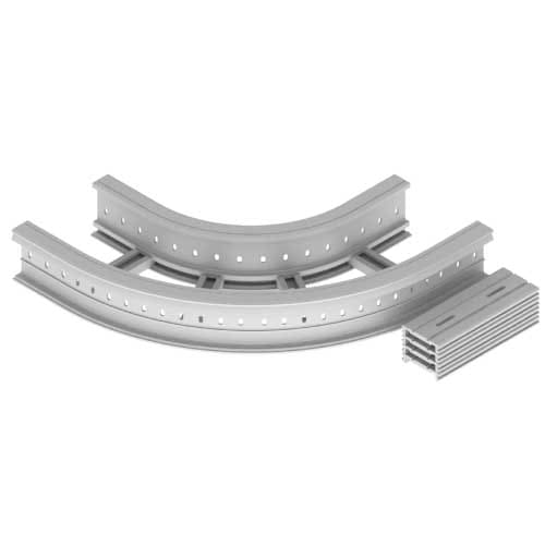 UNEX APARELLAJE ELEC - UNY67326-04 67 CURVA PIANA 90° GRIGIO 135X300 R300 U