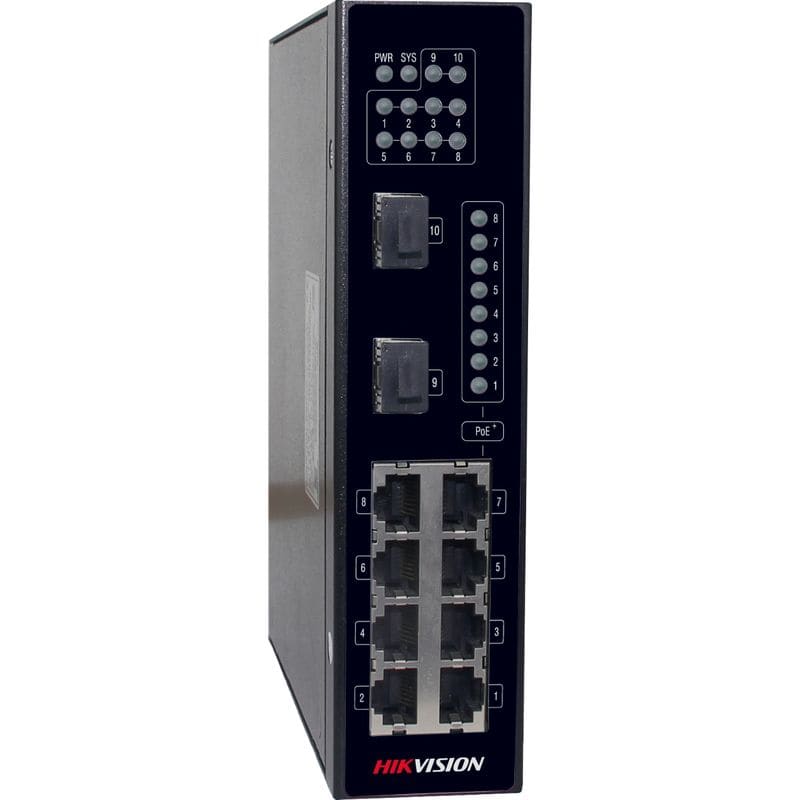 HIKVISION ITALY SRL - HIK301801263 DS-3T0310P SWITCH IND UNMAN 8 POE
