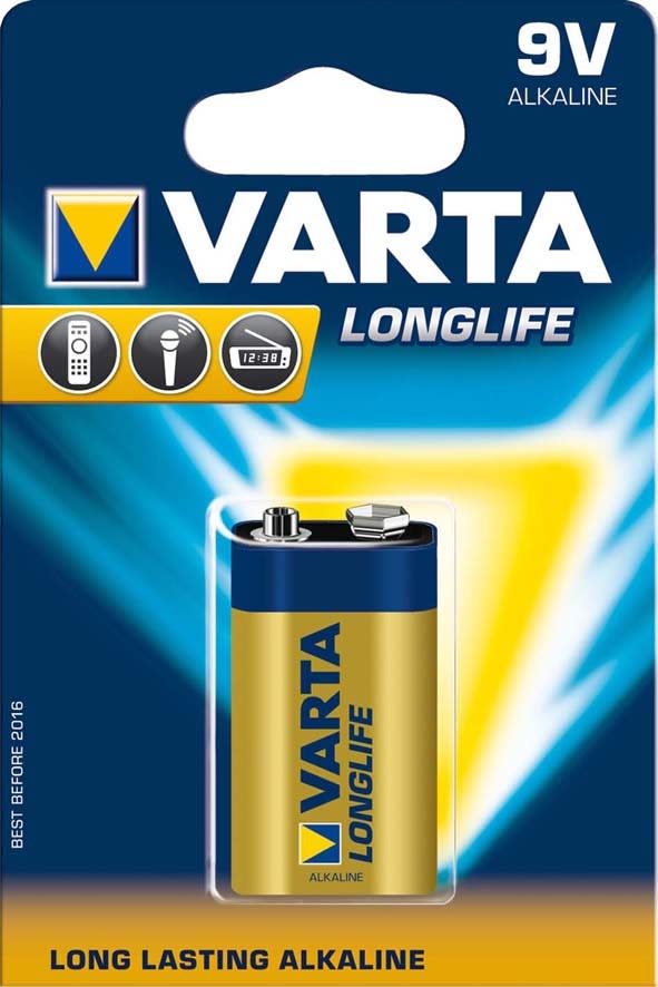 VARTA CONSUMER BATT - VAT4122101411 9V (9 VOLT) LONGLIFE X1