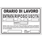 OCMEI SRL - OCM6CR1355 CART.300X200MM TAB. ORARIO LAVORO