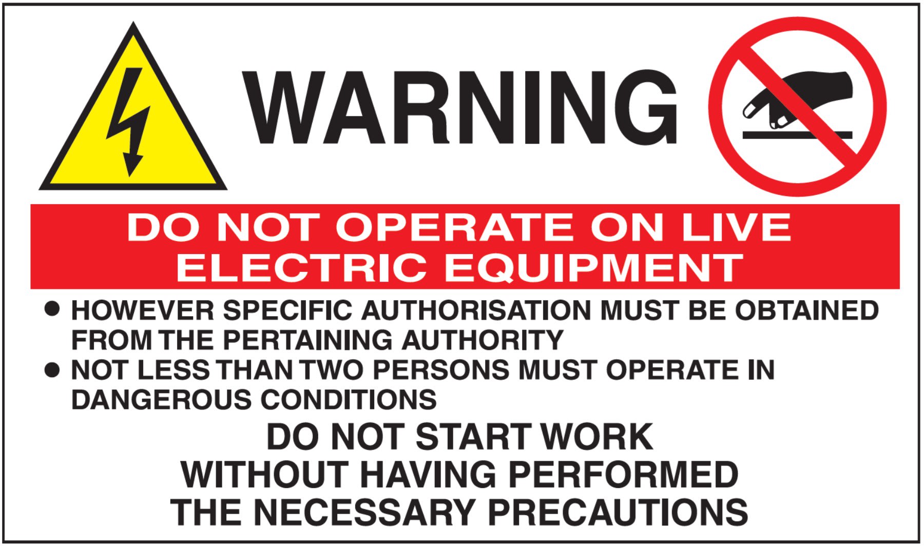 OCMEI SRL - OCM6CR2485-GB CART.120X70MM WARNING DO NOT OPERAT