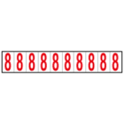 OCMEI SRL - OCM6CR2602-8-BR FOGLIO LETT.-NUM. 350X60MM CF.10