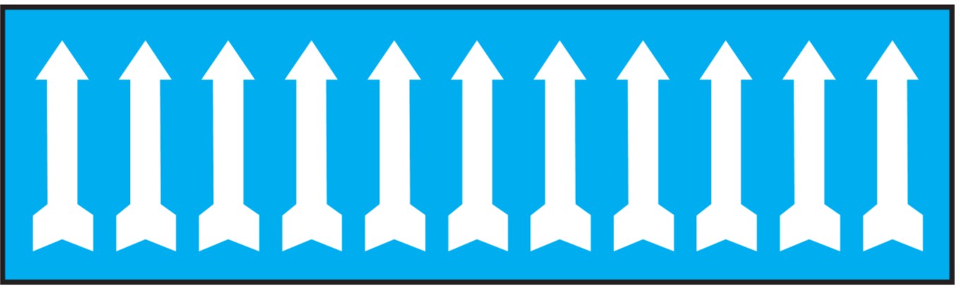 OCMEI SRL - OCM6CR2650-BB FOGLIO FRECCE MM 125X40 (CF.10PZ)