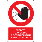 OCMEI SRL - OCM6CR720-C CART.DIVIETO F.TO MM 500X660