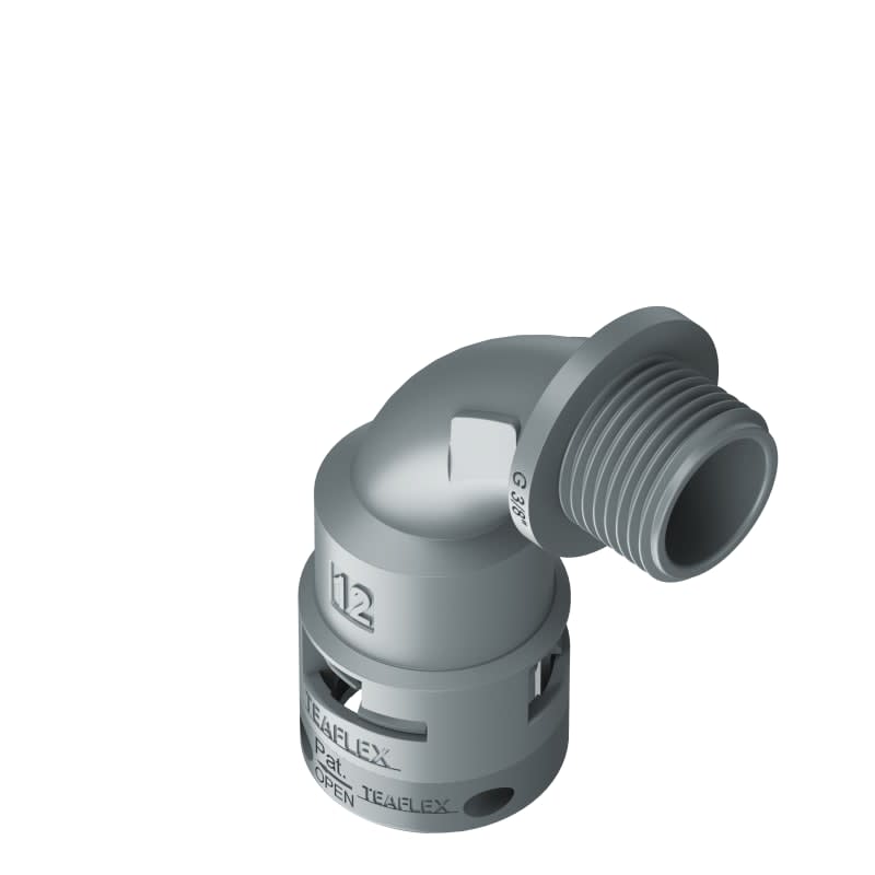TEAFLEX - TEA6GBN12G02 CURVA 90?IP66 BN12 3/8  GRIGIO