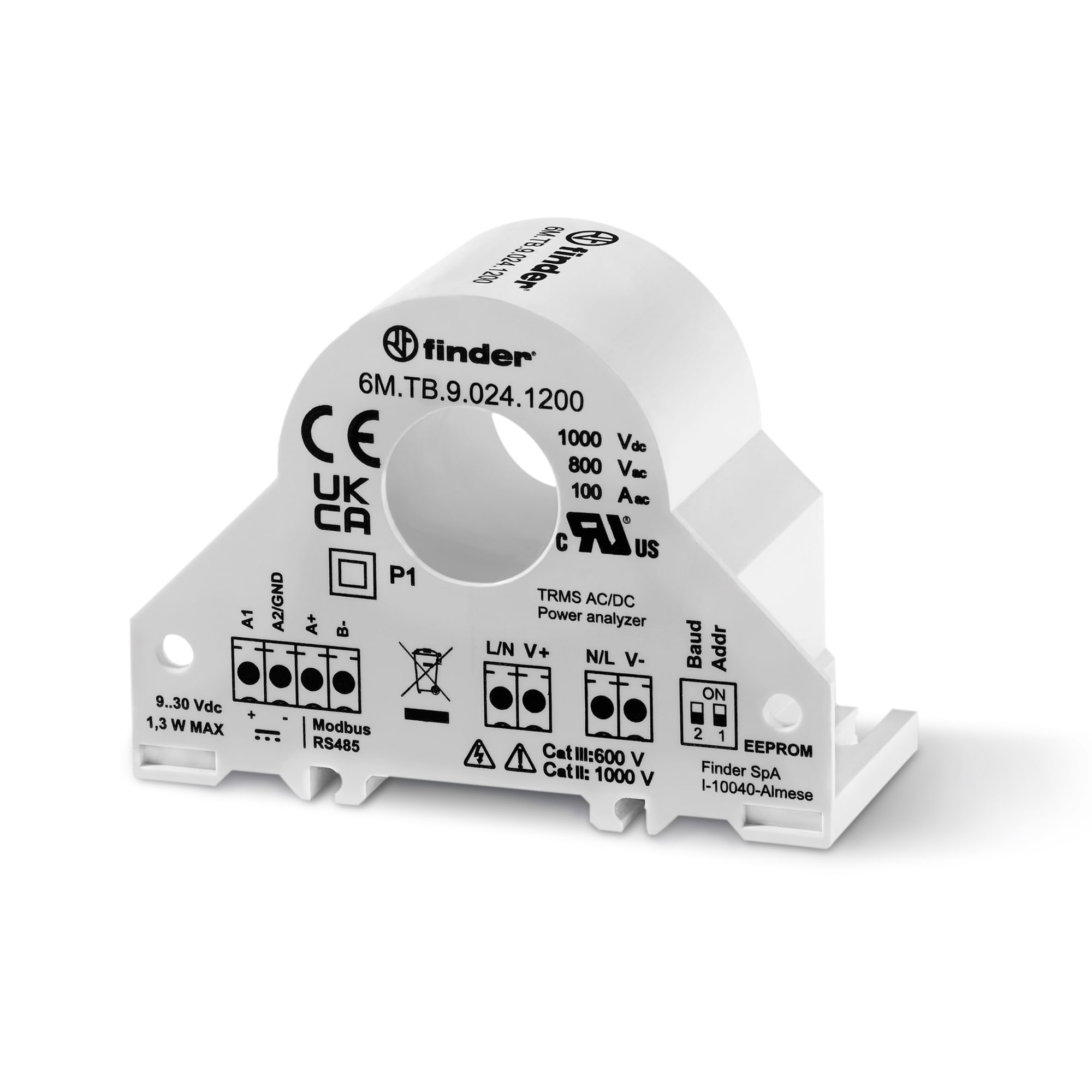 FINDER SPA - FIN6MTB90241200 ANALIZZATORE DI RETE MONOFASE 100A