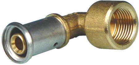 HENCO - CAPPELLOTTO - CPL6P1604 GOMITO FEMMINA IN OTTONE 16X1/2