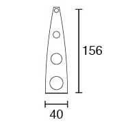 SIDE SPA - SDE163 KIT FISSAGGIO N. 2 PEZZI - H. 156MM INOX