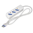 MASTER SRL - MST70390 MULTIPRESA 3 USC.P40 16A CAVO 1.2MT+INT.