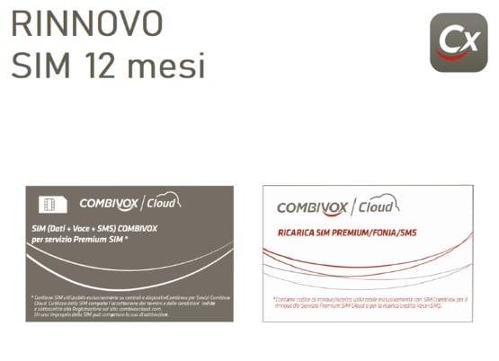COMBIVOX SRL - CMB71.238 RINNOVO 12 MESI PREMIUM SIM