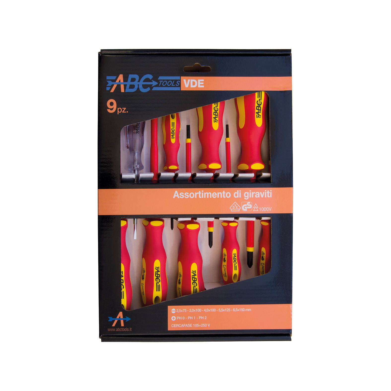 ABC TOOLS SPA - ABCM71018200 8 GIRAVITI VDE + 1 CERCAF.