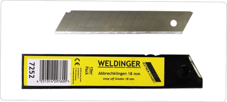 INTERCABLE SRL - INR7120092 LAME DI RICAMBIO CUTTER 9MM 10 PEZZI