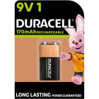 DURACELL - GITDR22 DURACELL RECHARGEABLE HR9V 170 MAH/1