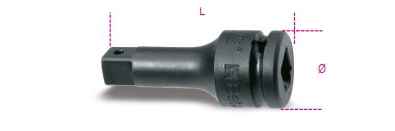 BM SPA - BMM007290815 Prolunga con attacchi quadri maschio e femmina 1" fosfatata