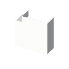 UNEX APARELLAJE ELEC - UNY73236-2 73 ANGOLO PIANO BIANCO 60X190 U24X