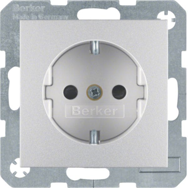 BERKER - BRK7341231404 P.SCHUKO SERIE B7 ALU OPACO, VERNICIATO
