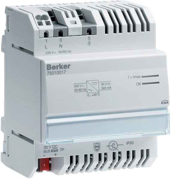BERKER - BRK75010017 ALIMENTATORE BUS KNX 320MA 4M