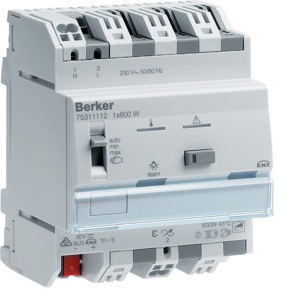 BERKER - BRK75311112 MOD.KNX+ TP DIMM 1 OUT 600W 230V CFL+LED