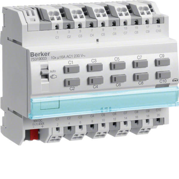BERKER - BRK75319003 MOD.KNX+ TP 10 OUT 16A AC1 230V CAP 6M