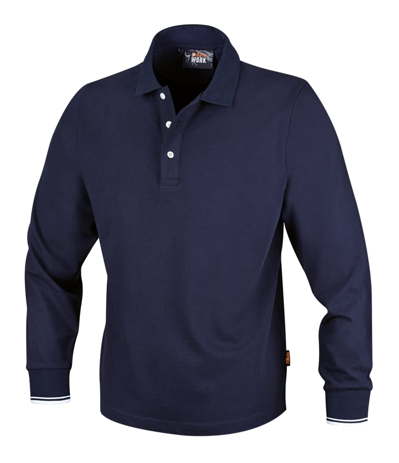 BM SPA - BMM075570202 POLO MAN. LUNGHE COT-PIQUE BLUE TG.M