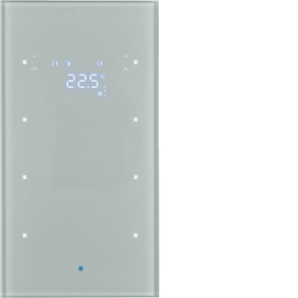 BERKER - BRK75643034 TS SENSOR VETRO KNX TRIPL + TERM.KNX ALU