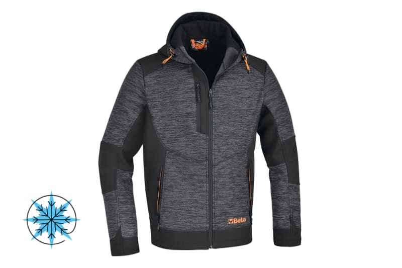 BM SPA - BMM076370004 FELPE PILE-SOFTSHELL C/CAPPUC.GREY TG.XL