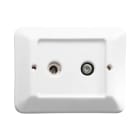 LE PROLUNGHE SAS - PRG7781 SERIE DELUX PRESA SATELL.+PRESA TV D.9.5