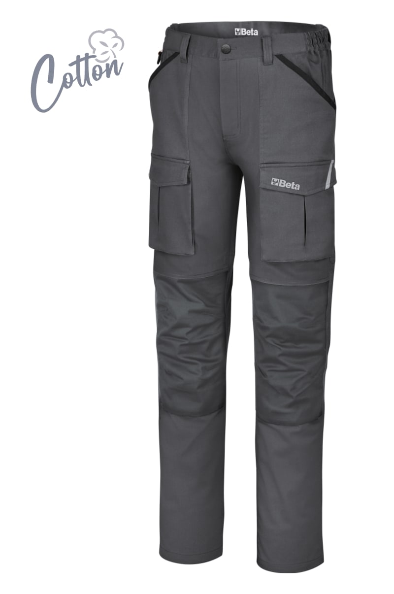 BM SPA - BMM079300401 PANTALONI WORK COTTON MEDIUM GREY TG.S