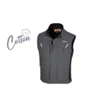 BM SPA - BMM079370404 Gilet da lavoro grigio in 100% cotone, comodo e resistente.