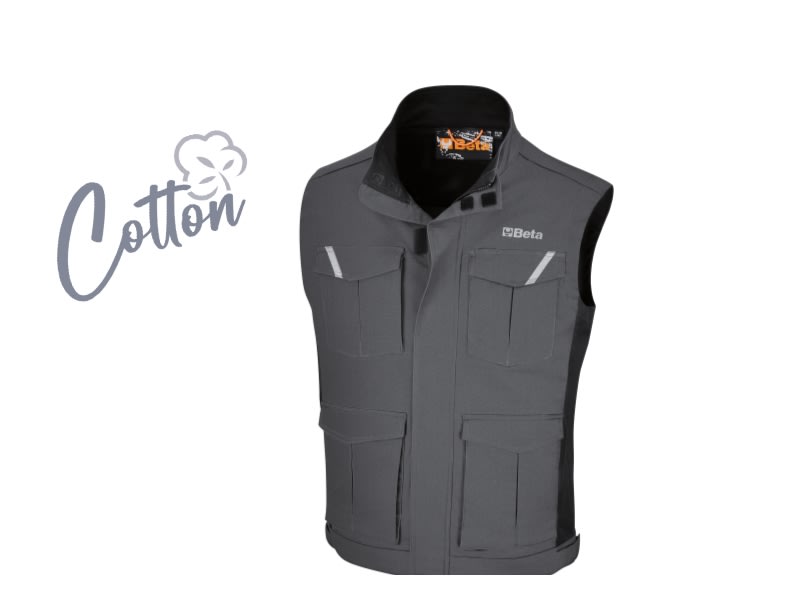 BM SPA - BMM079370404 GILET WORK COTTON MEDIUM GREY TG.XL