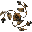 LE PROLUNGHE SAS - PRG7983 PLAFONIERA E14 A 3LUCI-NUDA ORO DUCATO