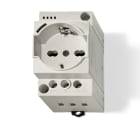 FINDER SPA - FIN7U0082300010 PRESA DA QUADRO GRIGIA CON LED