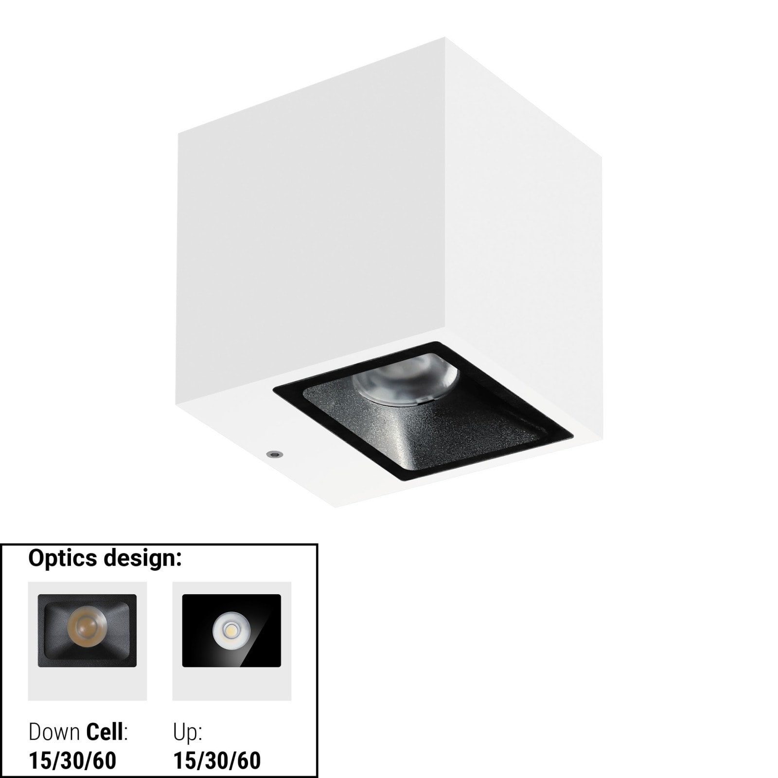 LINEA LIGHT (ILED) - ILD76356W30 CUBIT 8 2L BI-EM 15WAC DALI BG