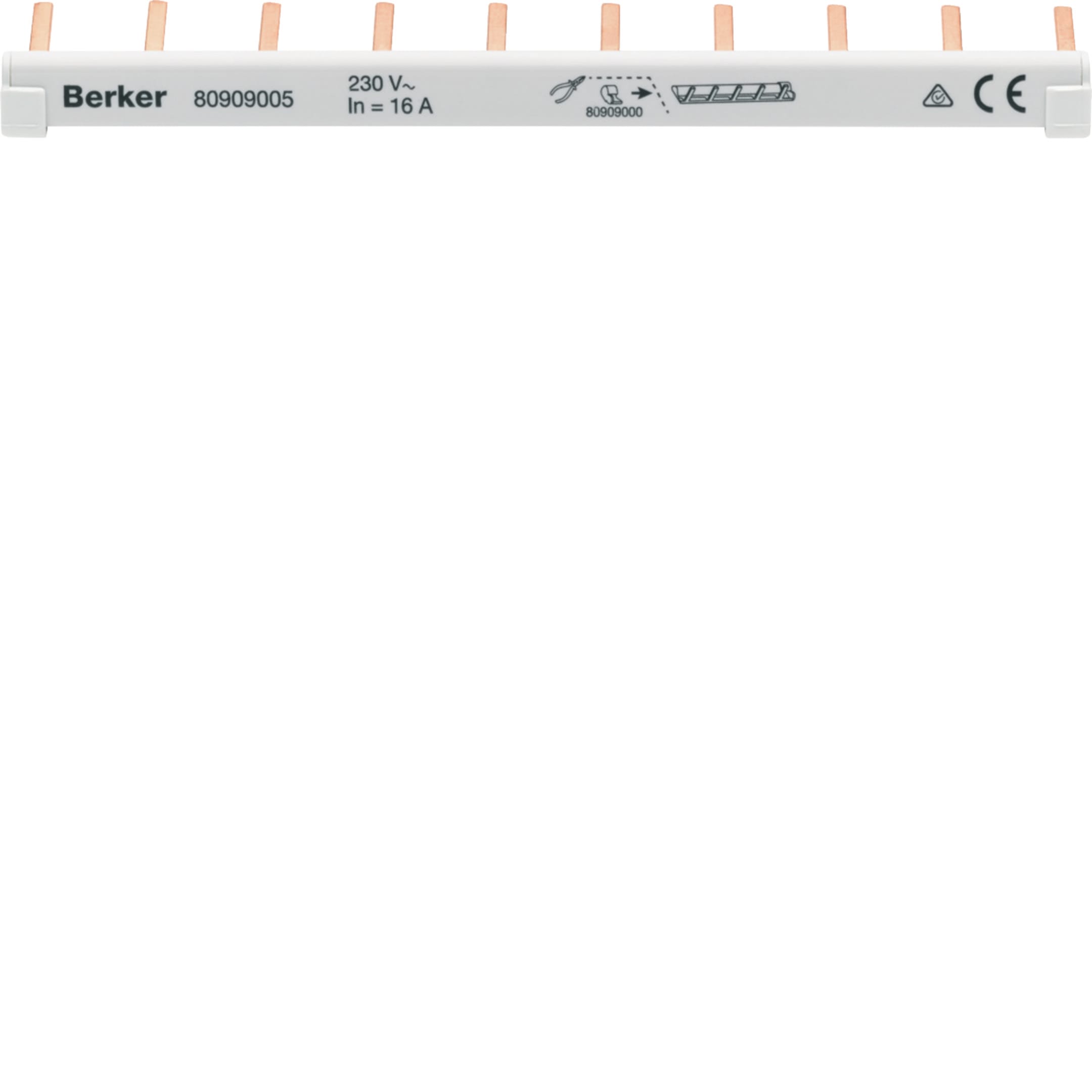 BERKER - BRK80909005 BARRA DISTRIB. A PETTINE 6 MM2 10 MOD