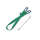 BM SPA - BMM081530040 Braca per sollevamento 2t verde nastro piatto a due strati, asole rinforzate, poliestere alta tenacitĂ  (PES)