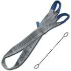 BM SPA - BMM081570060 Braca per sollevamento 4t grigio nastro piatto a due strati, asole rinforzate, poliestere alta tenacitĂ  (PES)