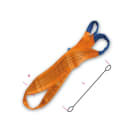 BM SPA - BMM081610060 Braca per sollevamento arancio 10t nastro piatto a due strati, 20t nastro piatto a quattro strati, asole rinforzate