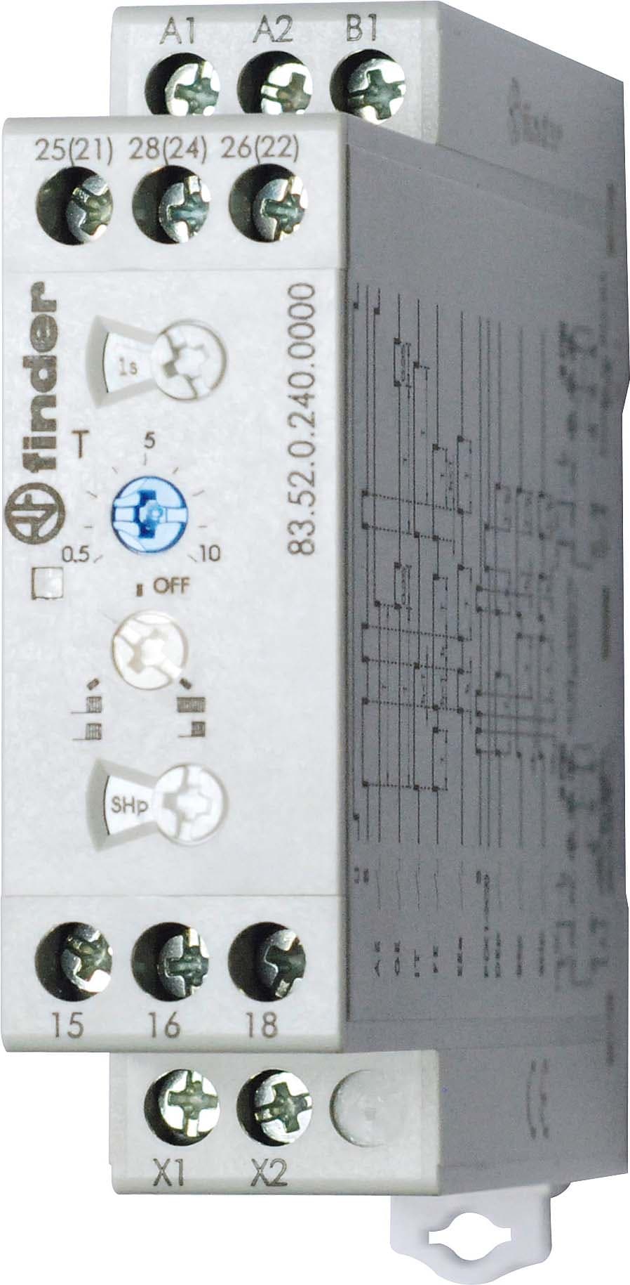 FINDER SPA - FIN835202400000 TEMPORIZZATORE MULTIFUNZ.12/240V 2CO 8A