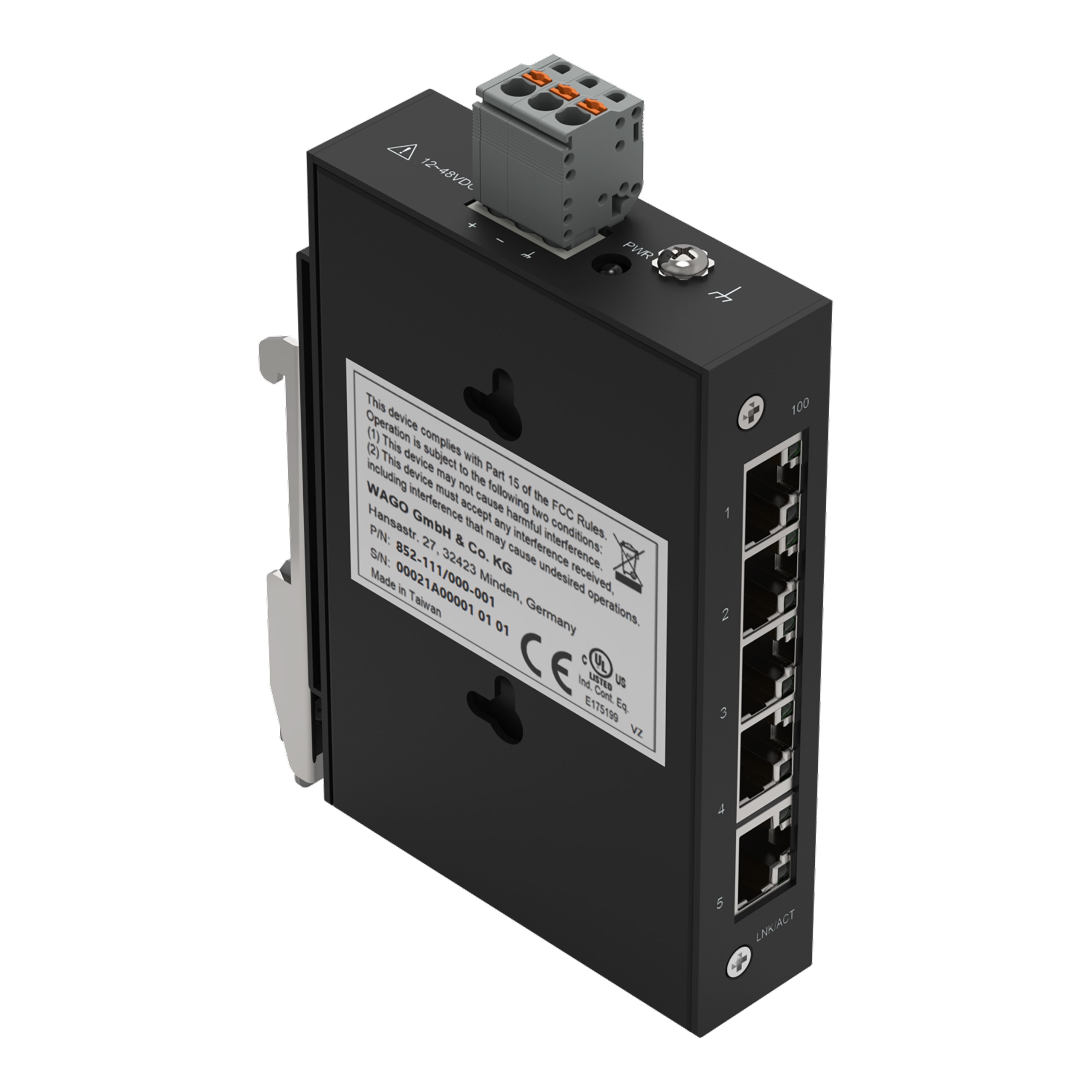 WAGO ITALIA SRL - WAG852-111/000-001 SWITCH INDUSTRIALE ECO 5P 100BASE-TX NER
