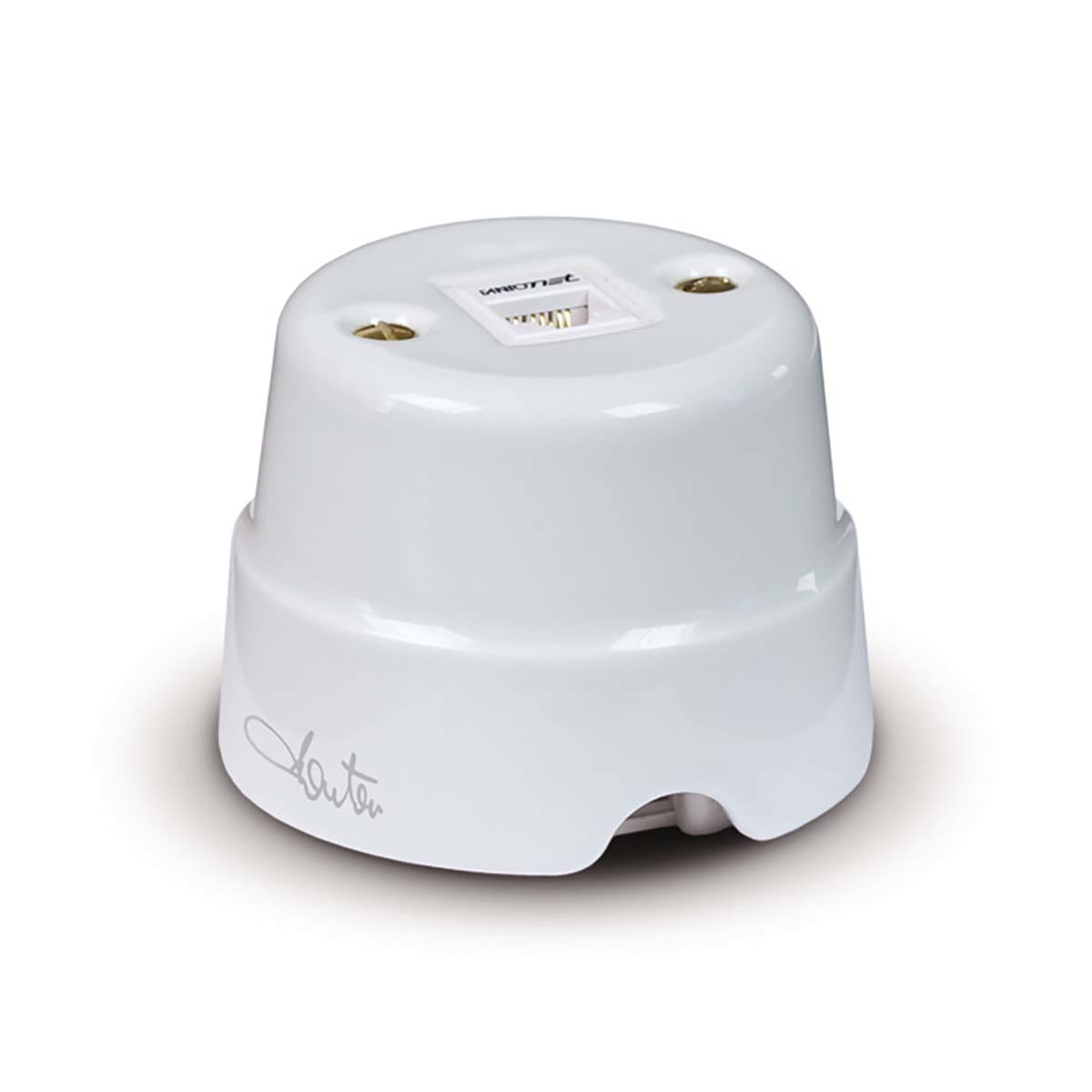 FANTON SRL - FME84019 PRESA RJ45 CAT.6 UTP 180° IN CERAMICA BI