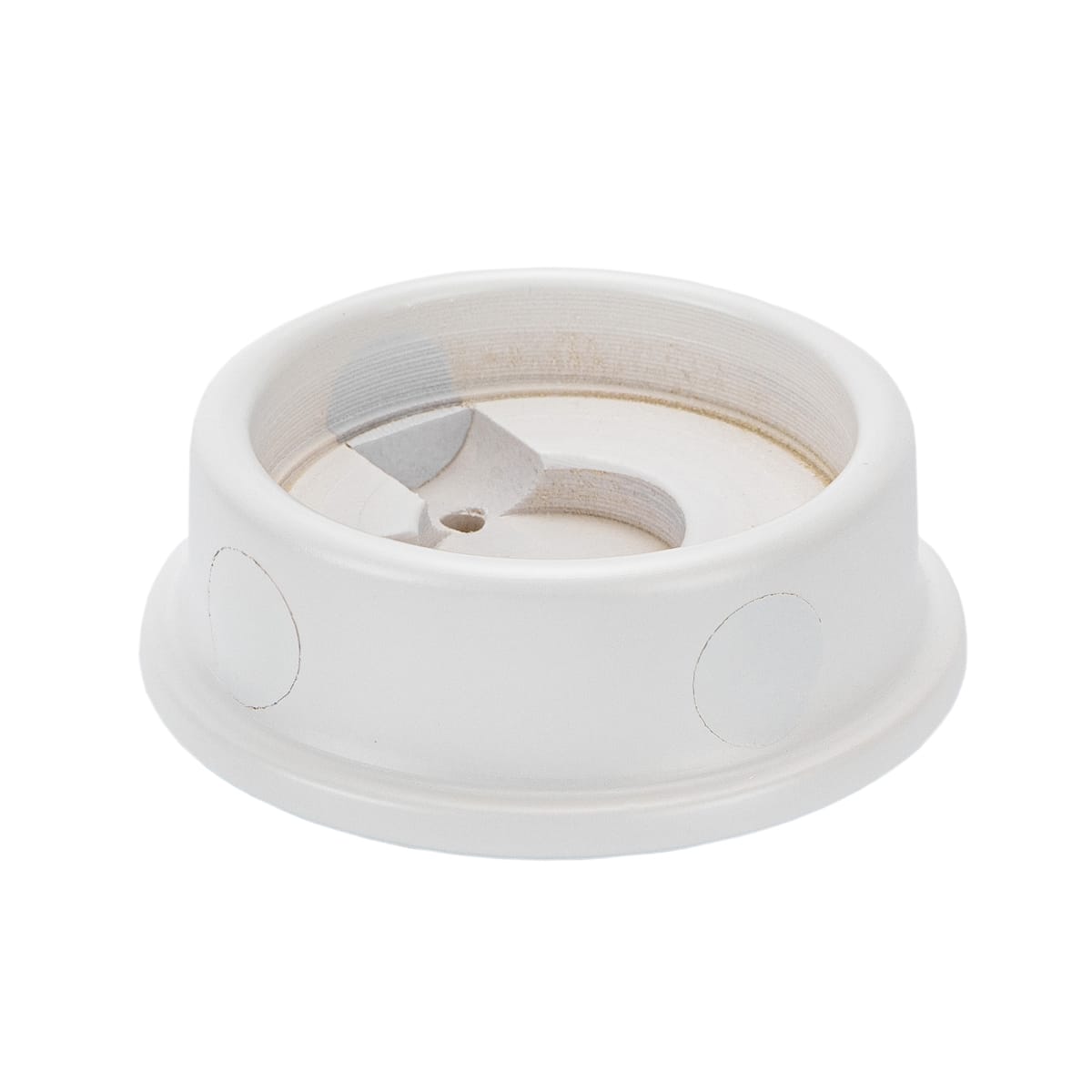 FANTON SRL - FME84054 BASE IN LEGNO D140MM 3FORI+TAPPI BIANCO