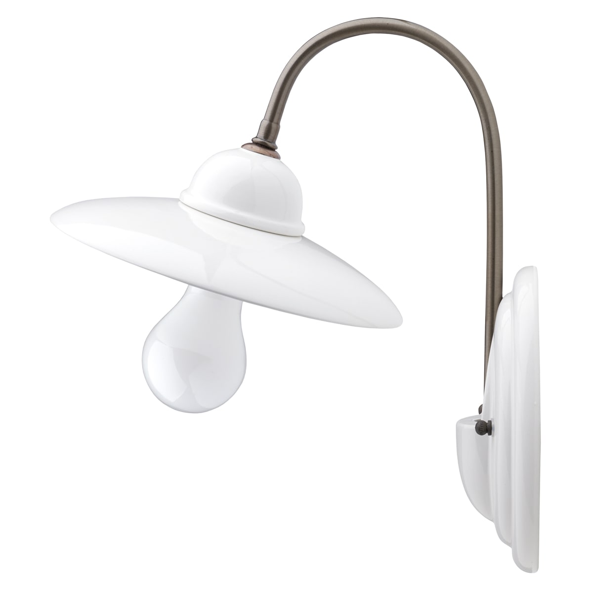 FANTON SRL - FME84120 APPLIQUE E27+PIATTO LISCIO BI