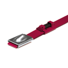 HELLERMANNTYTON Srl - HEE111-01589 FASCETTA INOX 7,9X838 RFID HF ROSSO MBT3