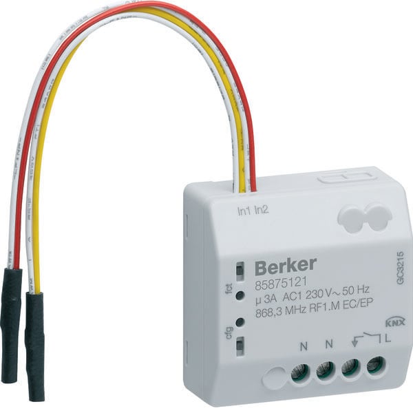 BERKER - BRK85875121 MOD.RF KNX 2IN + 1 OUT 3A AC1 230V QLINK