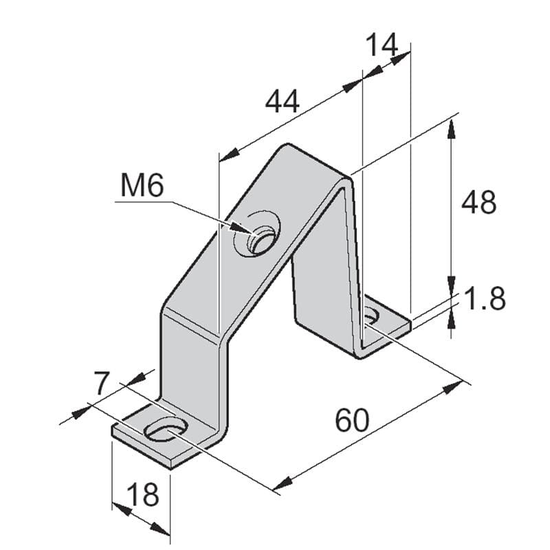 SCAME PARRE SPA - SCA865.200 STAFFA DI SUPPORTO IN ACCIAIO